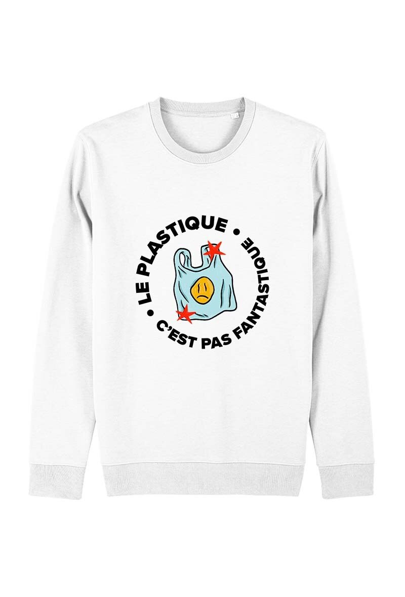 Wholesaler Kapsul - Sweatshirt adulte - Le plastique c'est pas fantastique