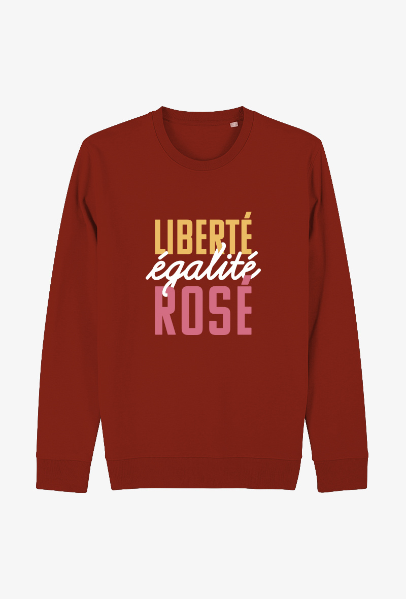 Großhändler Kapsul - Erwachsenen-Sweatshirt I - Freiheit, Gleichheit, Rosé.