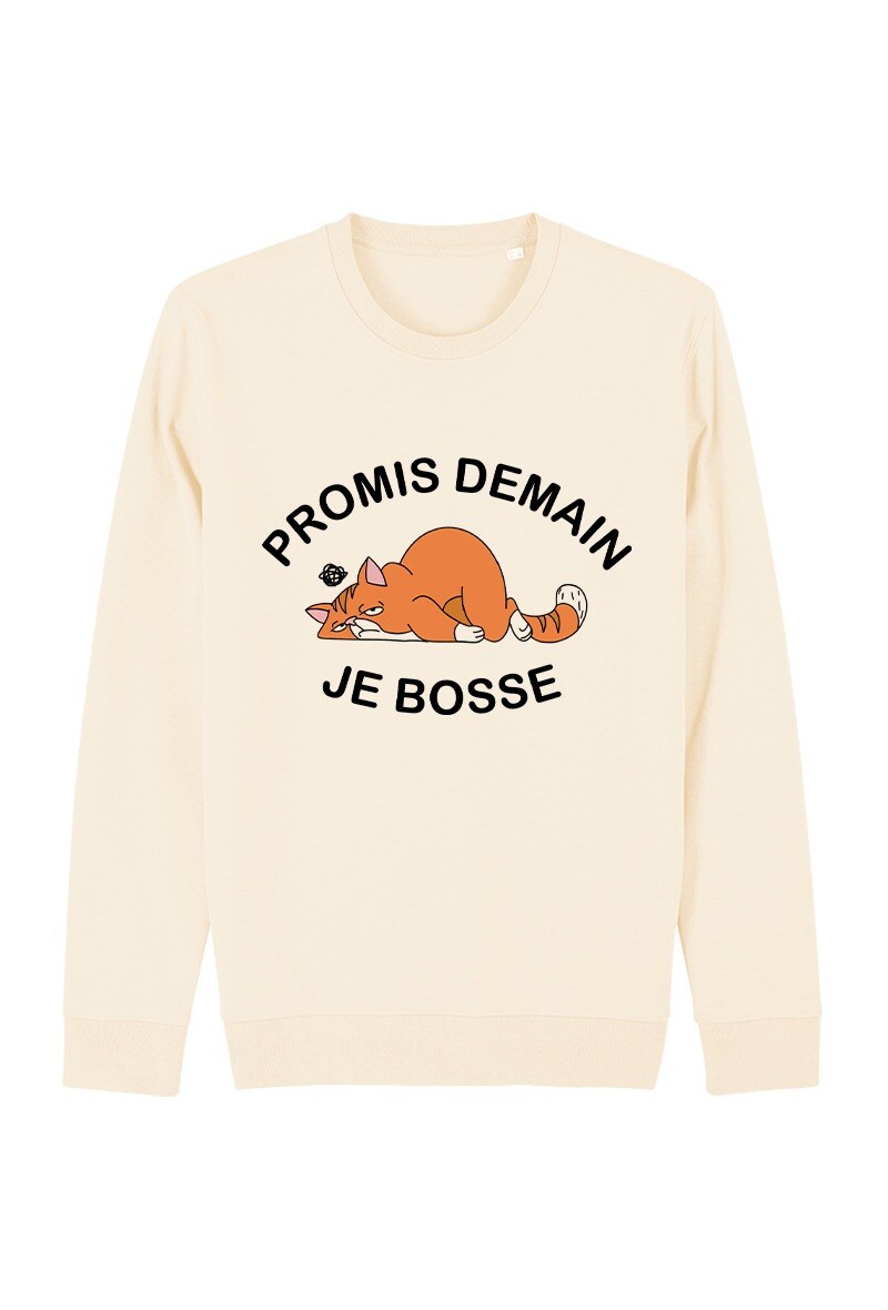 Grossiste Kapsul - Sweatshirt adulte - Promis demain je bosse