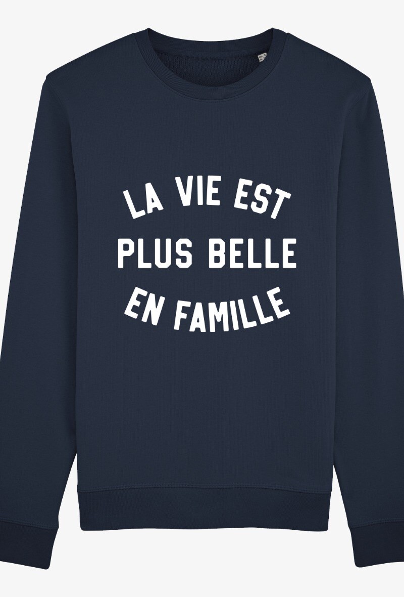 Wholesaler Kapsul - Sweat adulte Homme - La vie est plus belle en famille