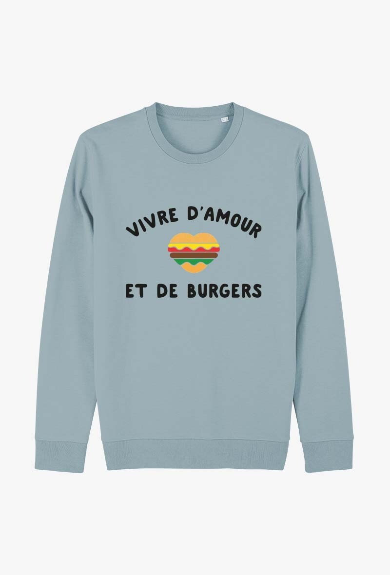 Großhändler Kapsul - Herren-Sweatshirt - Leben von Liebe und Burger