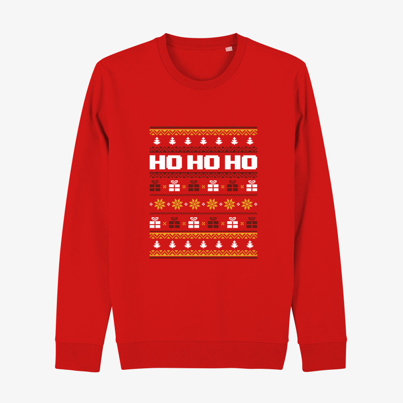 Mayorista Kapsul - Sudadera de hombre - Estampado navideño HoHoHo
