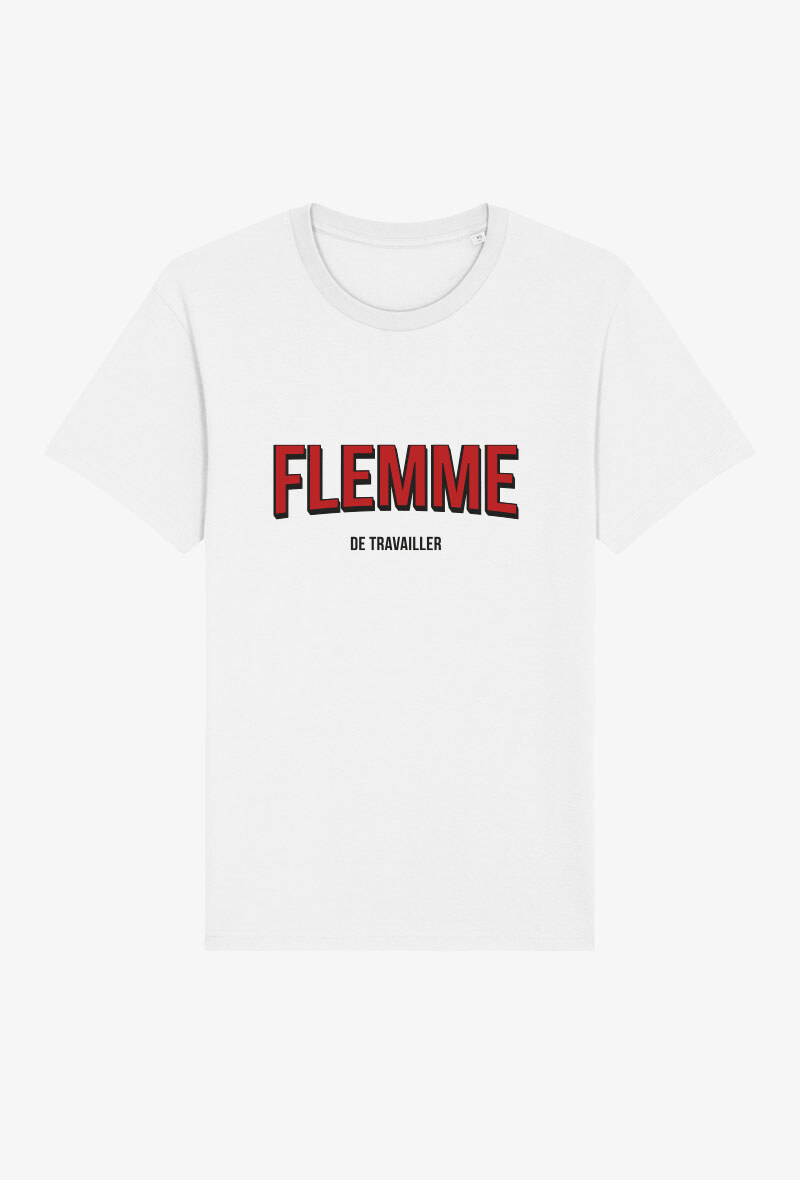 Grossiste Kapsul - T-shirt adulte - Flemme de travailler.