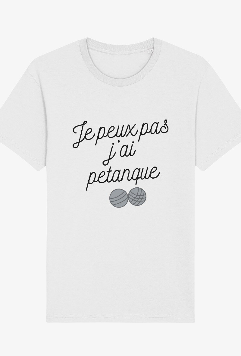 Wholesaler Kapsul - T-shirt  adulte Homme -  Je peux pas, j'ai pétanque