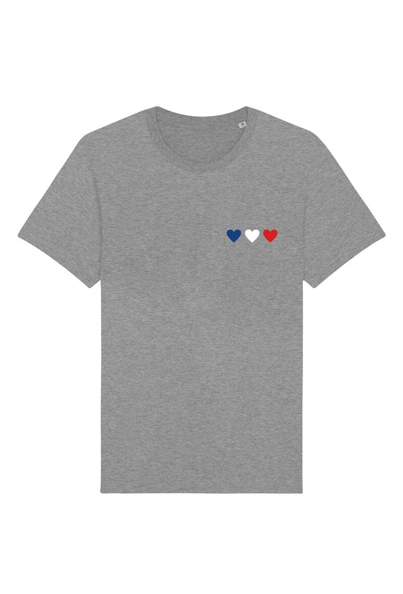 Grossista Kapsul - Maglietta adulto Uomo - Cuore Francia