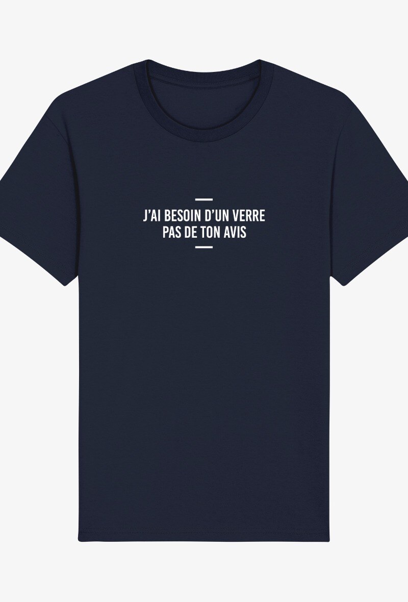 Großhändler Kapsul - Herren Erwachsene T-Shirt - Ich brauche ein Glas, nicht deine Meinung