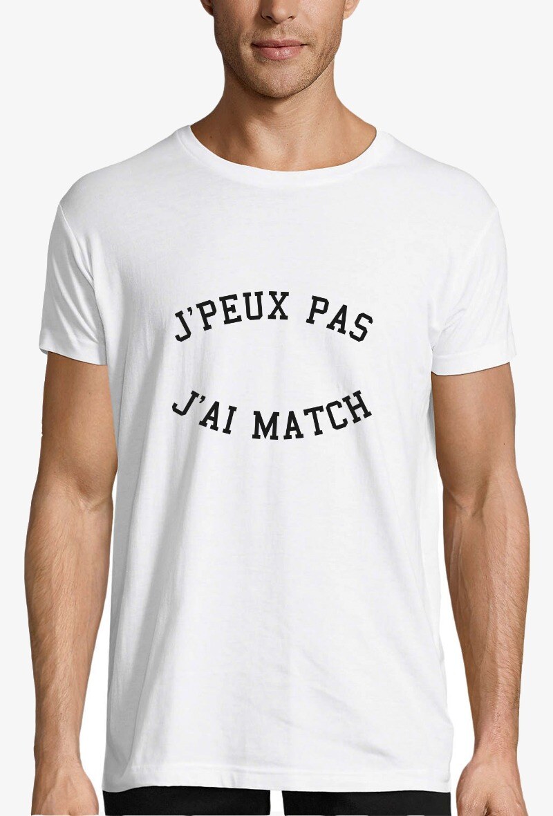 Grossiste Kapsul - SS T-shirt coton bio  adulte Homme  - J'peux pas j'ai match