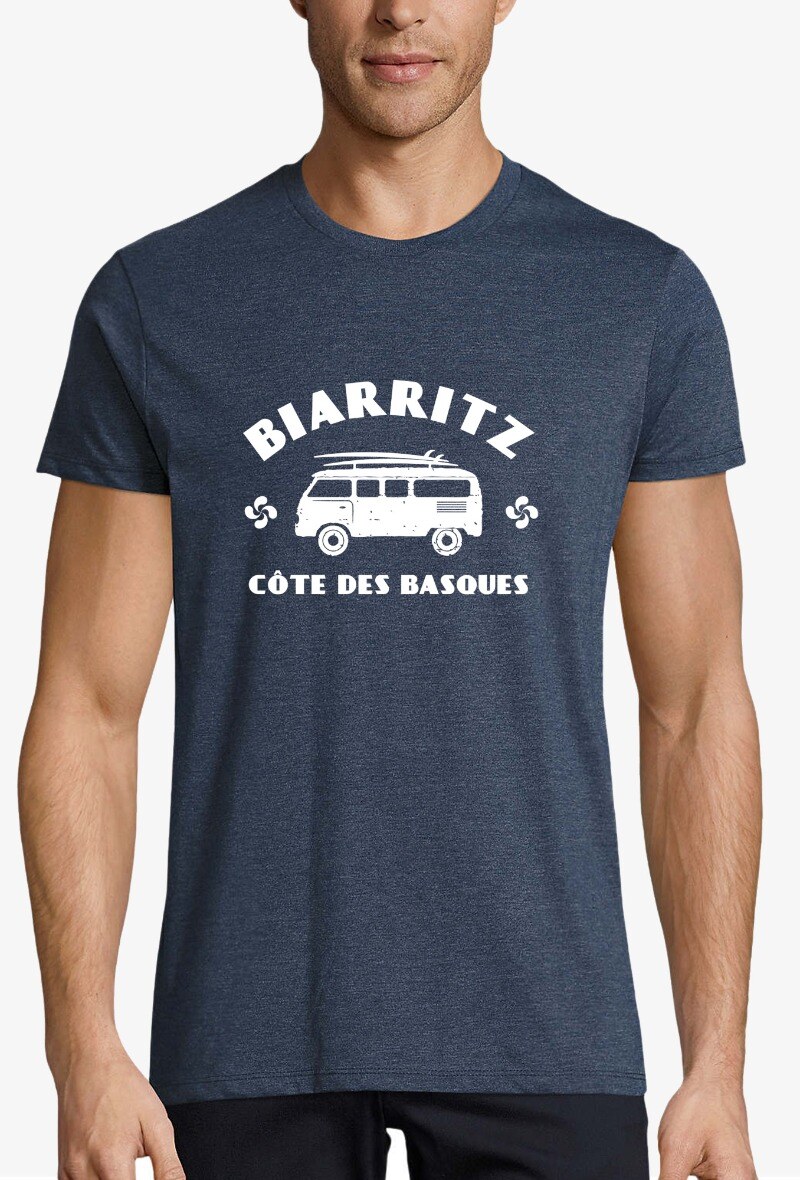 Großhändler Kapsul - Herren-T-Shirt für Erwachsene – Biarritz Cote des Basques
