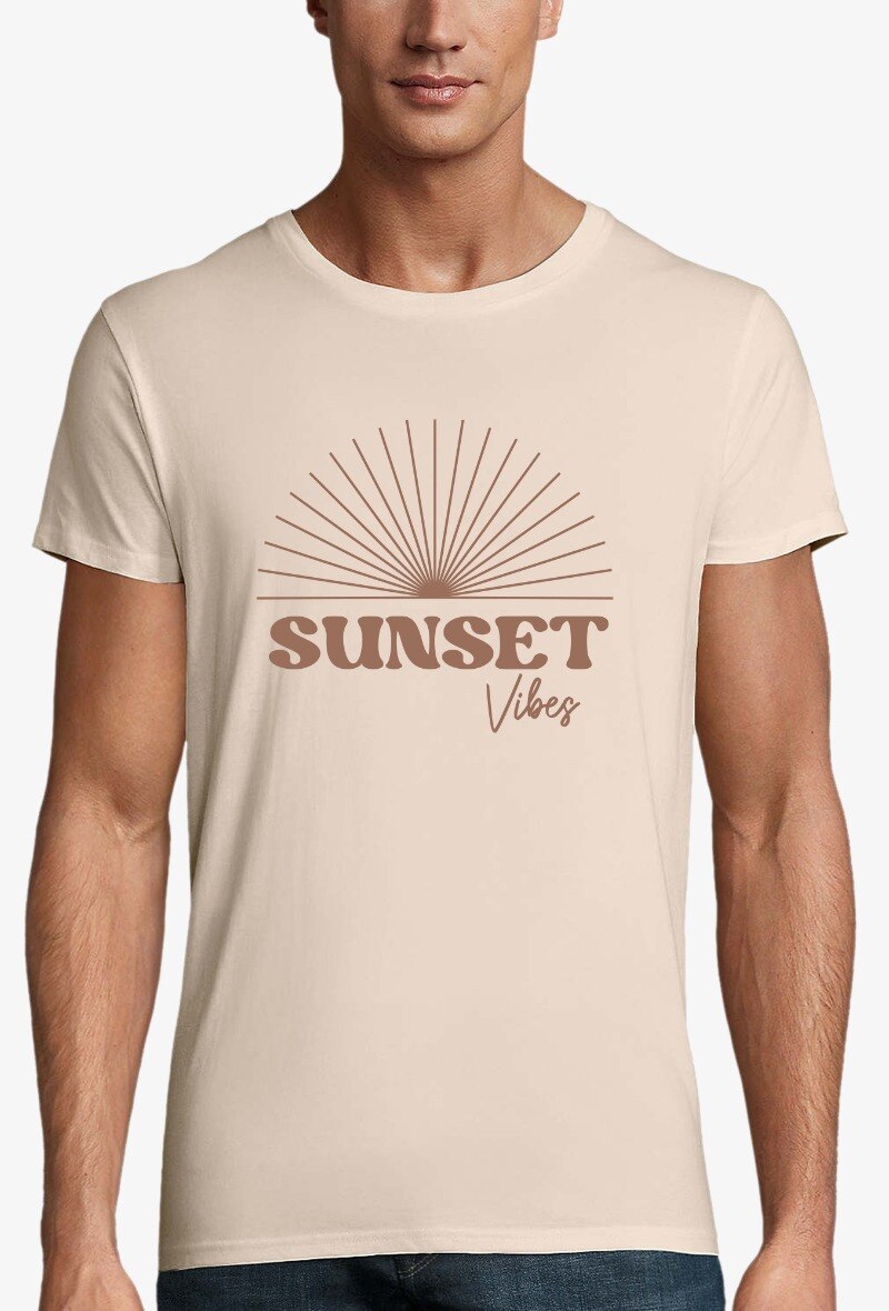 Wholesaler Kapsul - T-shirt bio adulte Homme - Sunset vibes