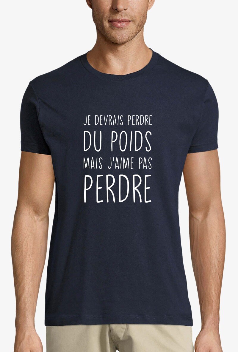 Wholesaler Kapsul - T-shirt  adulte Homme - Je devrais perdre du poids mais je n'aime pas perdre