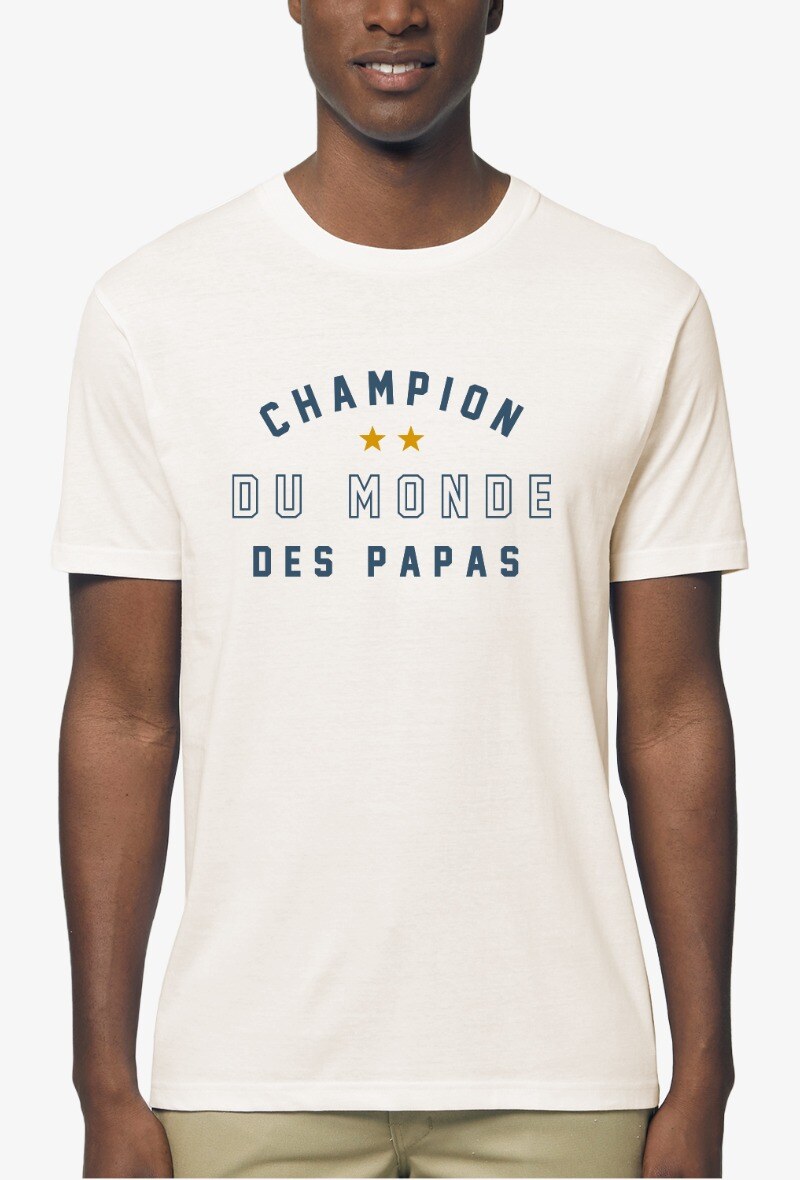 Großhändler Kapsul - Herren Erwachsenen T-Shirt - Weltmeister der Väter naturweiß