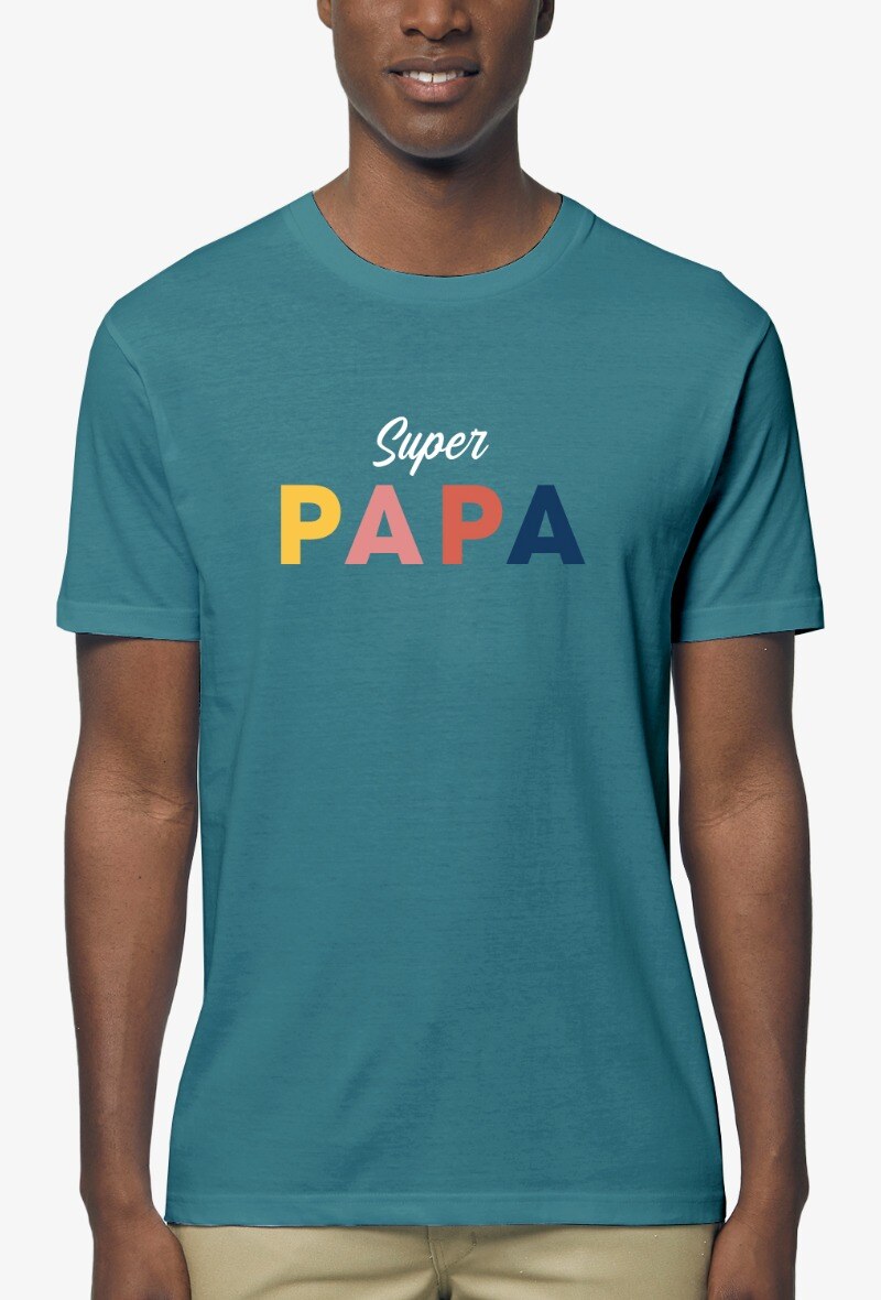 Mayorista Kapsul - Camiseta de adulto hombre - Super papá azul pato