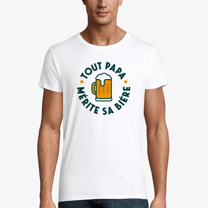 Grossista Kapsul - T-shirt da uomo - Ogni padre merita la sua birra