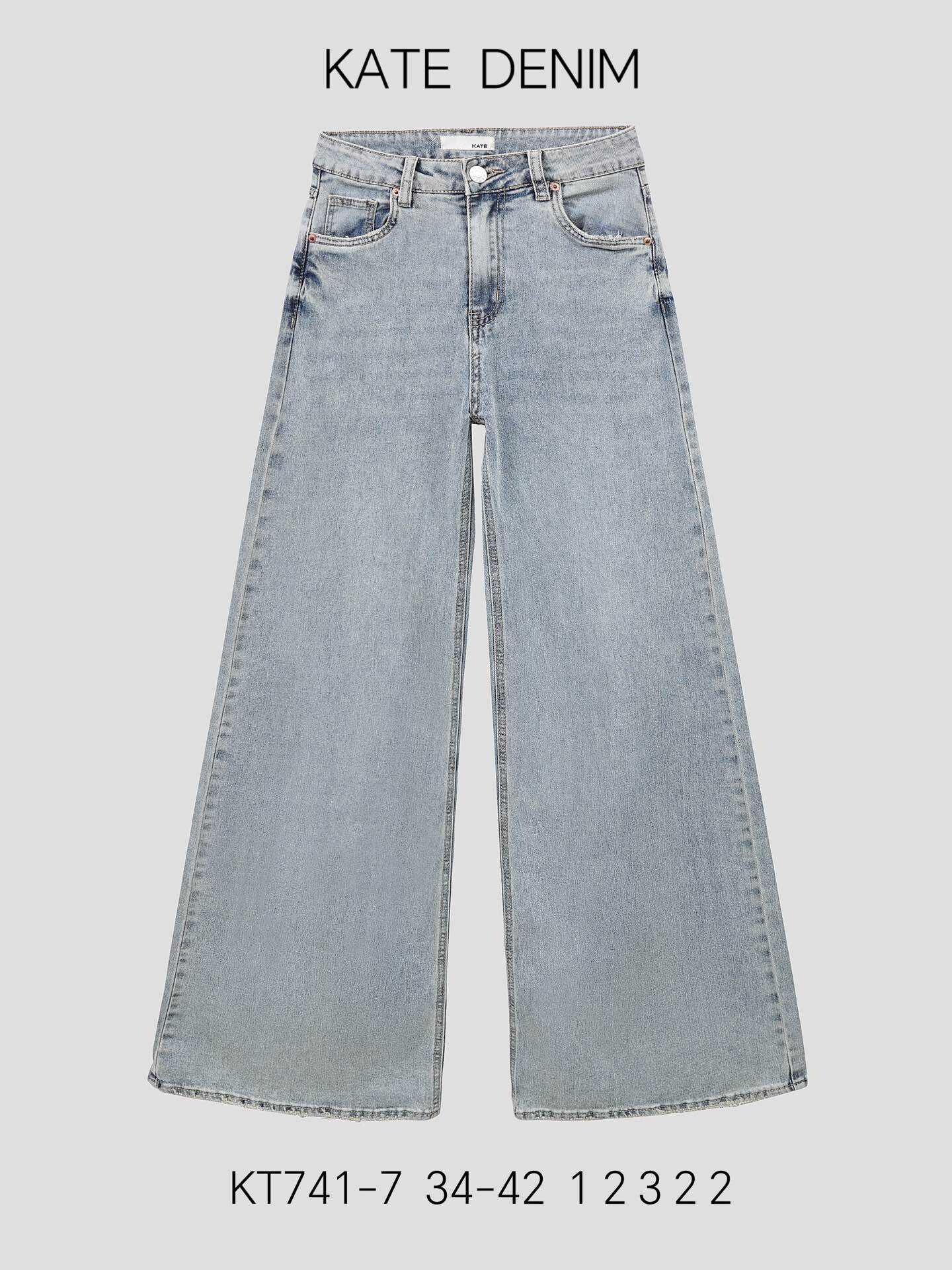 Großhändler KATE DENIM - Jeans mit Bündchen, rohes Indigoblau