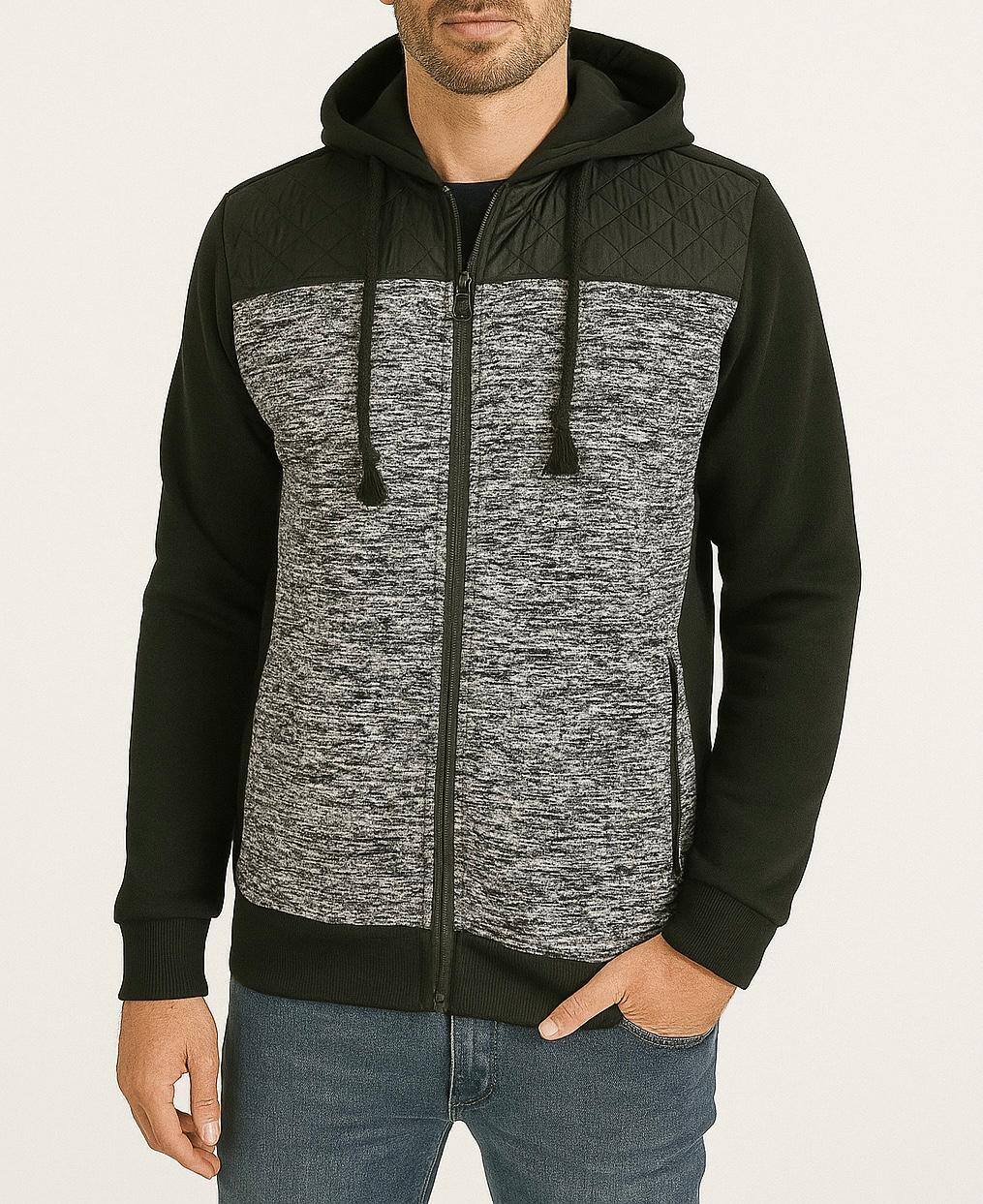 Grossista Kayenne - Gilet bicolore con cappuccio