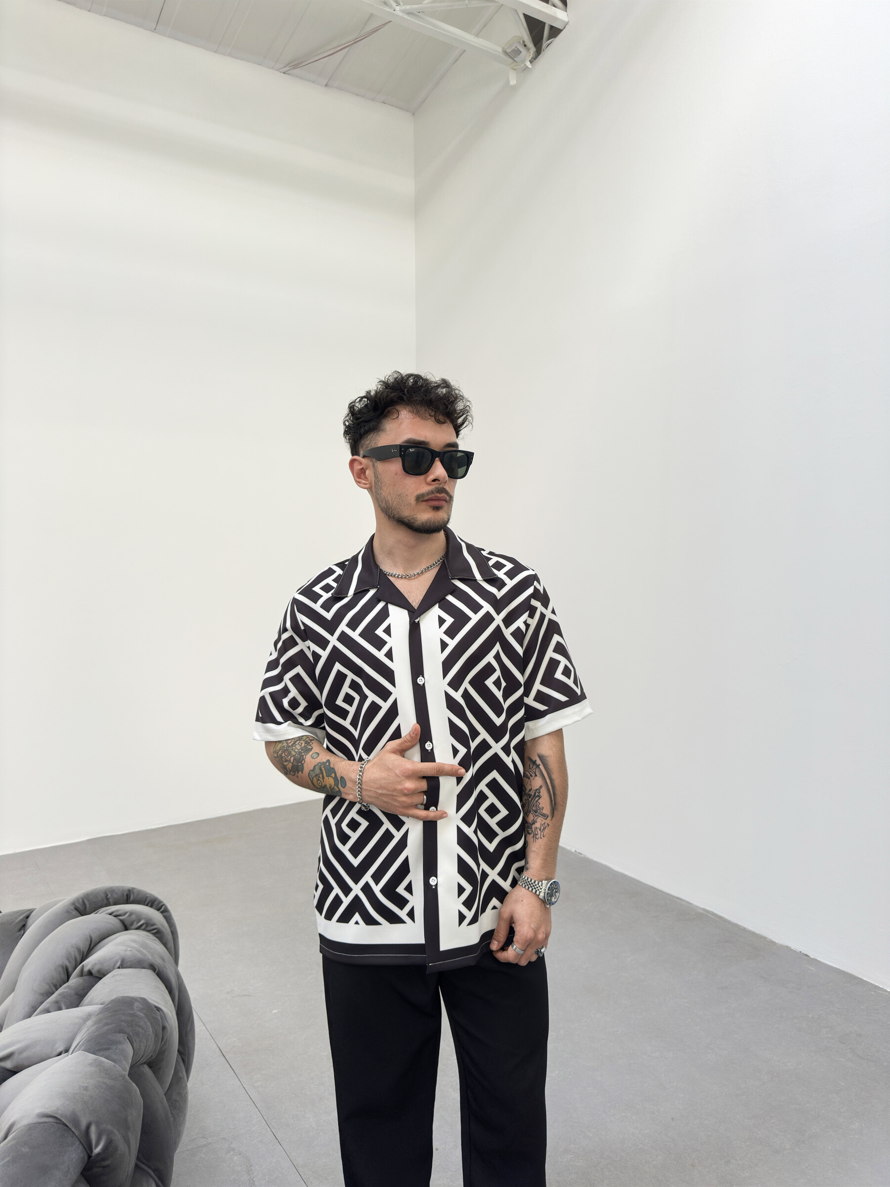 Grossista Kenzarro - Camicia stampata, maniche corte