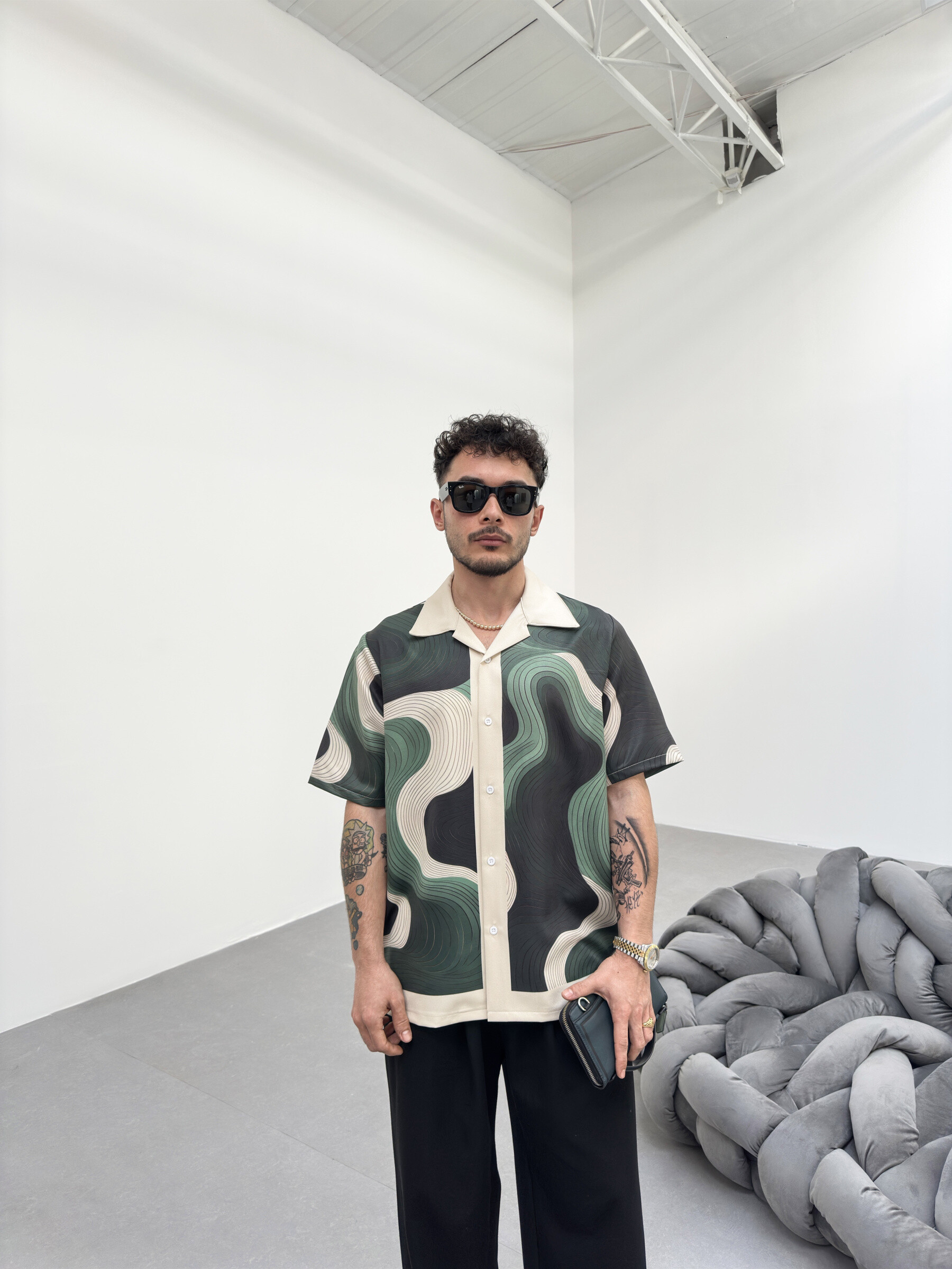 Grossista Kenzarro - Camicia stampata, maniche corte