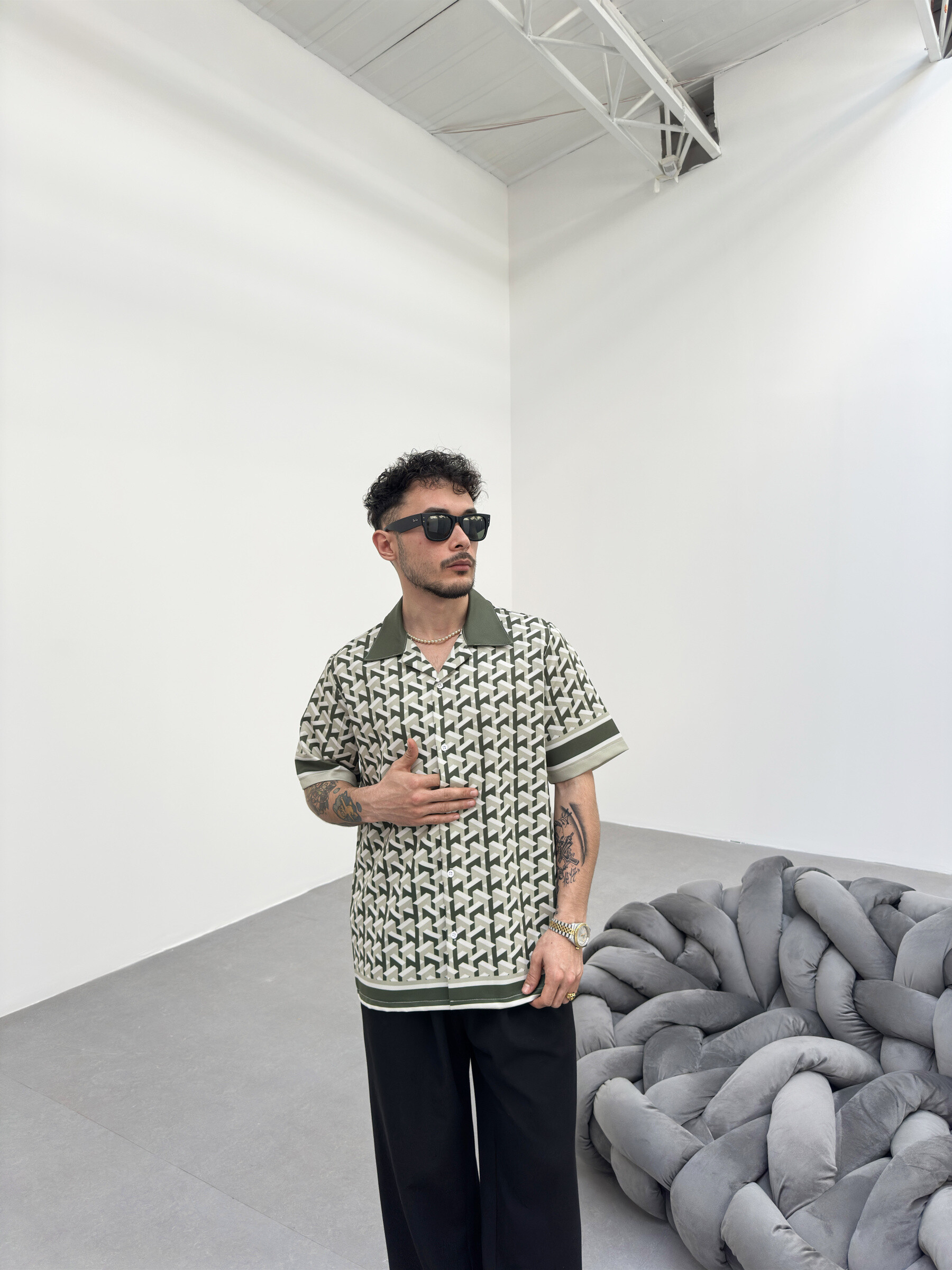Grossista Kenzarro - Camicia stampata, maniche corte