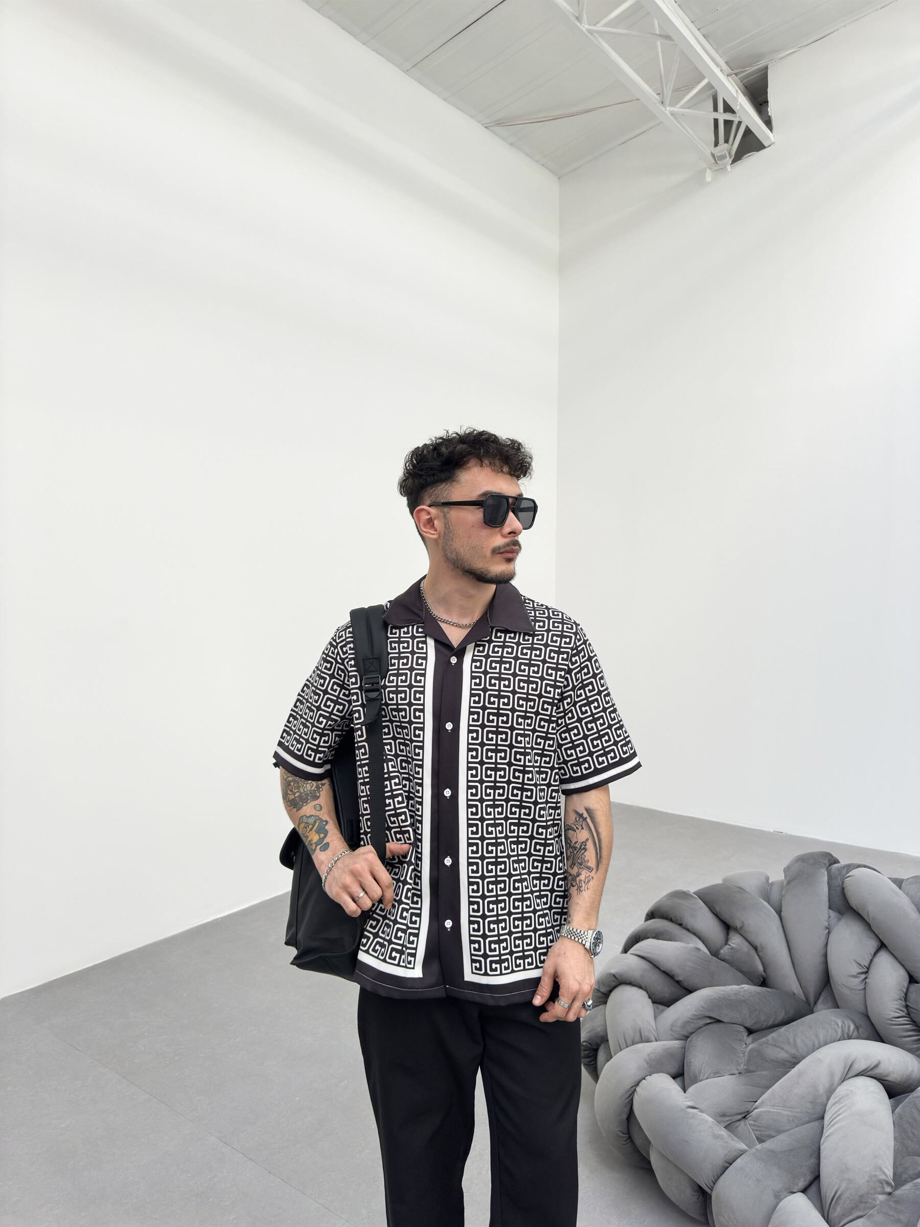 Grossista Kenzarro - Camicia stampata, maniche corte