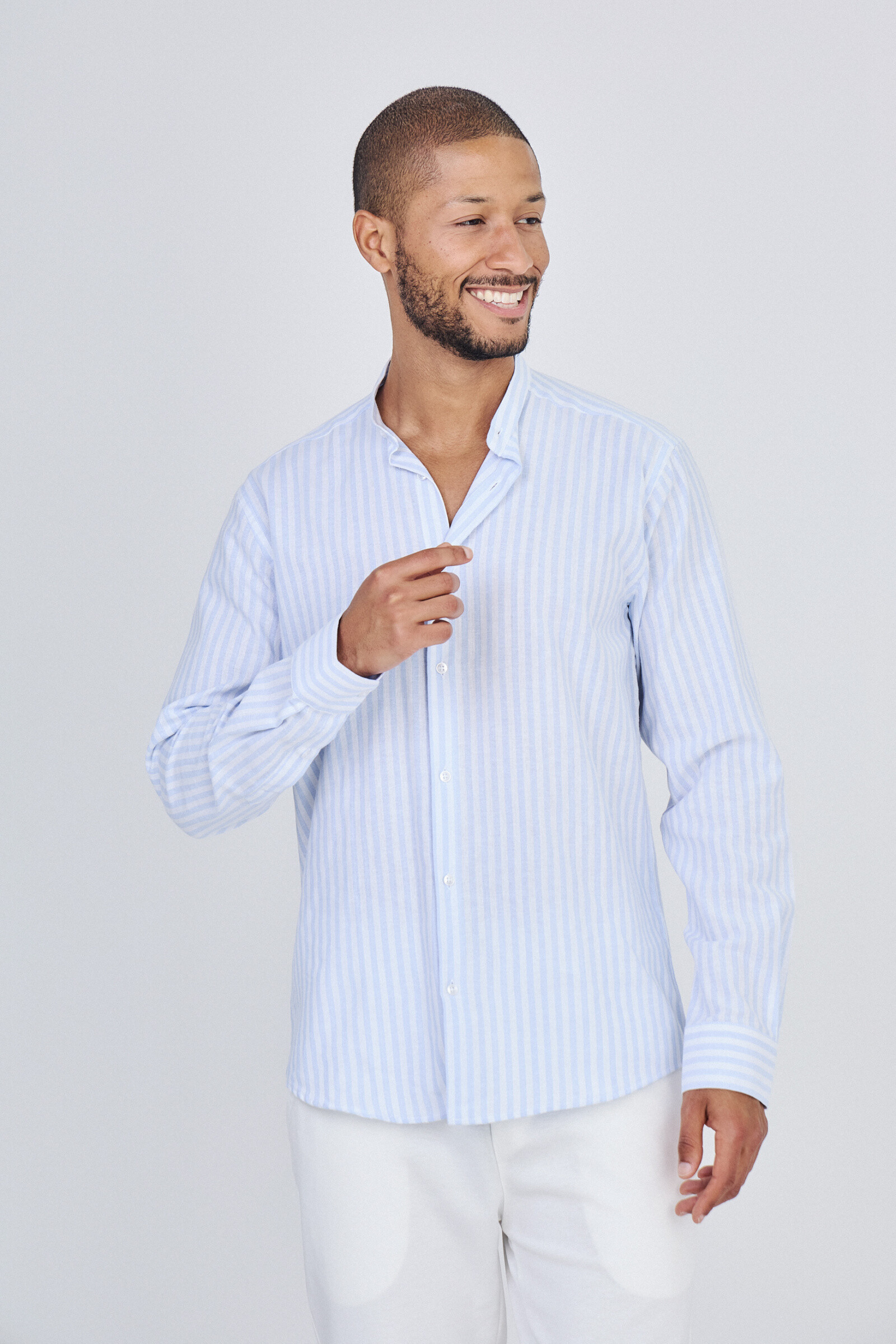 Grossista Kharma - Colletto di camicia a strisce