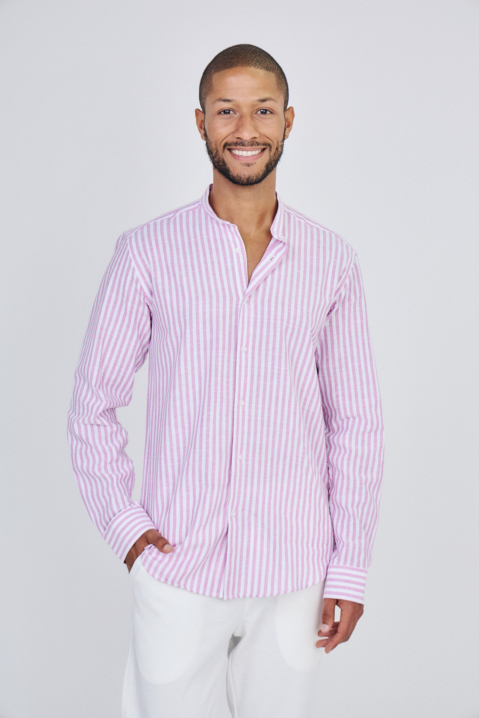 Grossista Kharma - Colletto di camicia a strisce