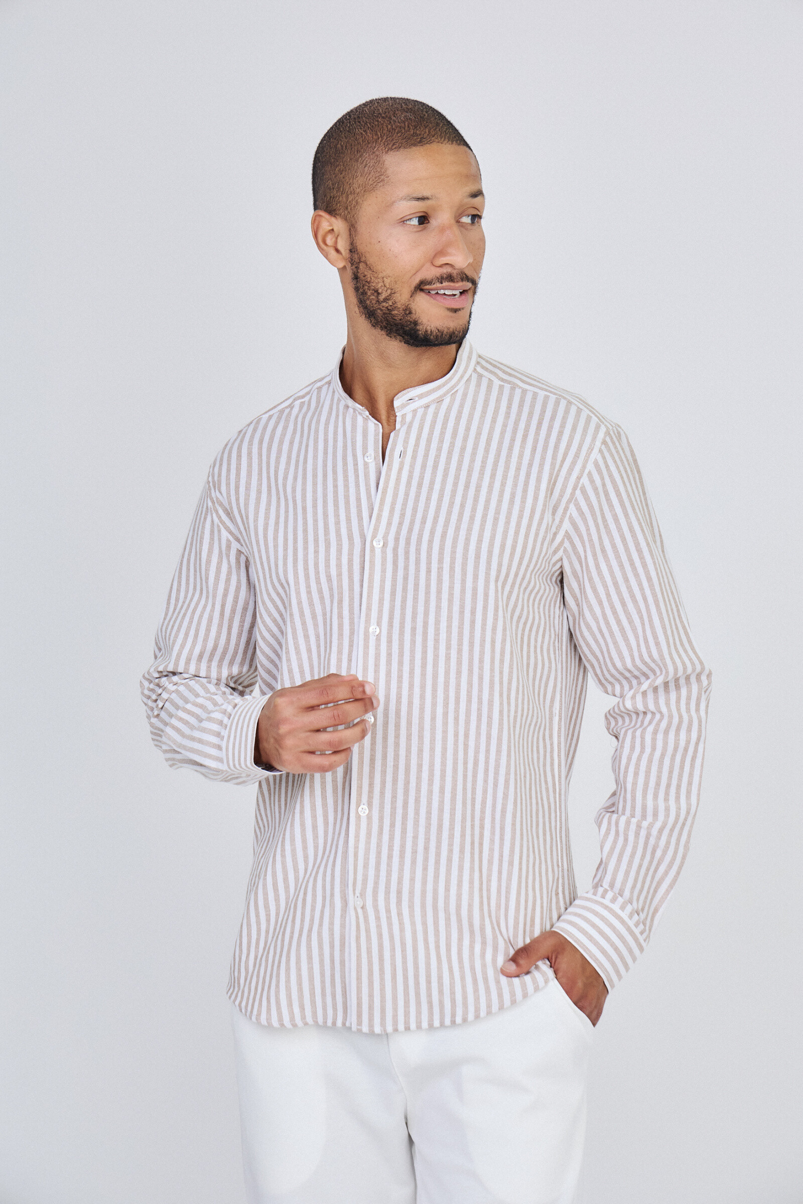 Grossista Kharma - Colletto di camicia a strisce