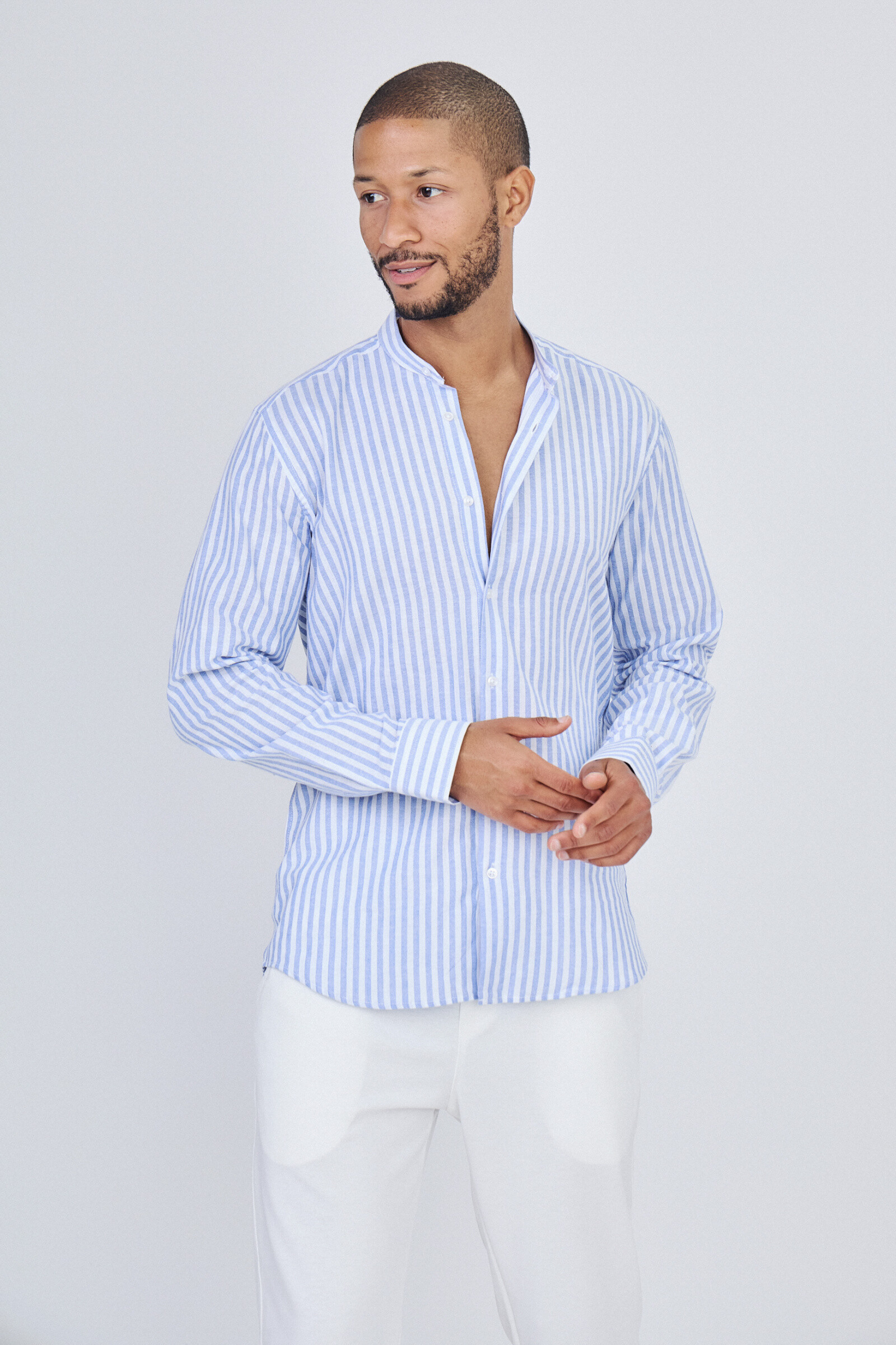Grossista Kharma - Colletto di camicia a strisce