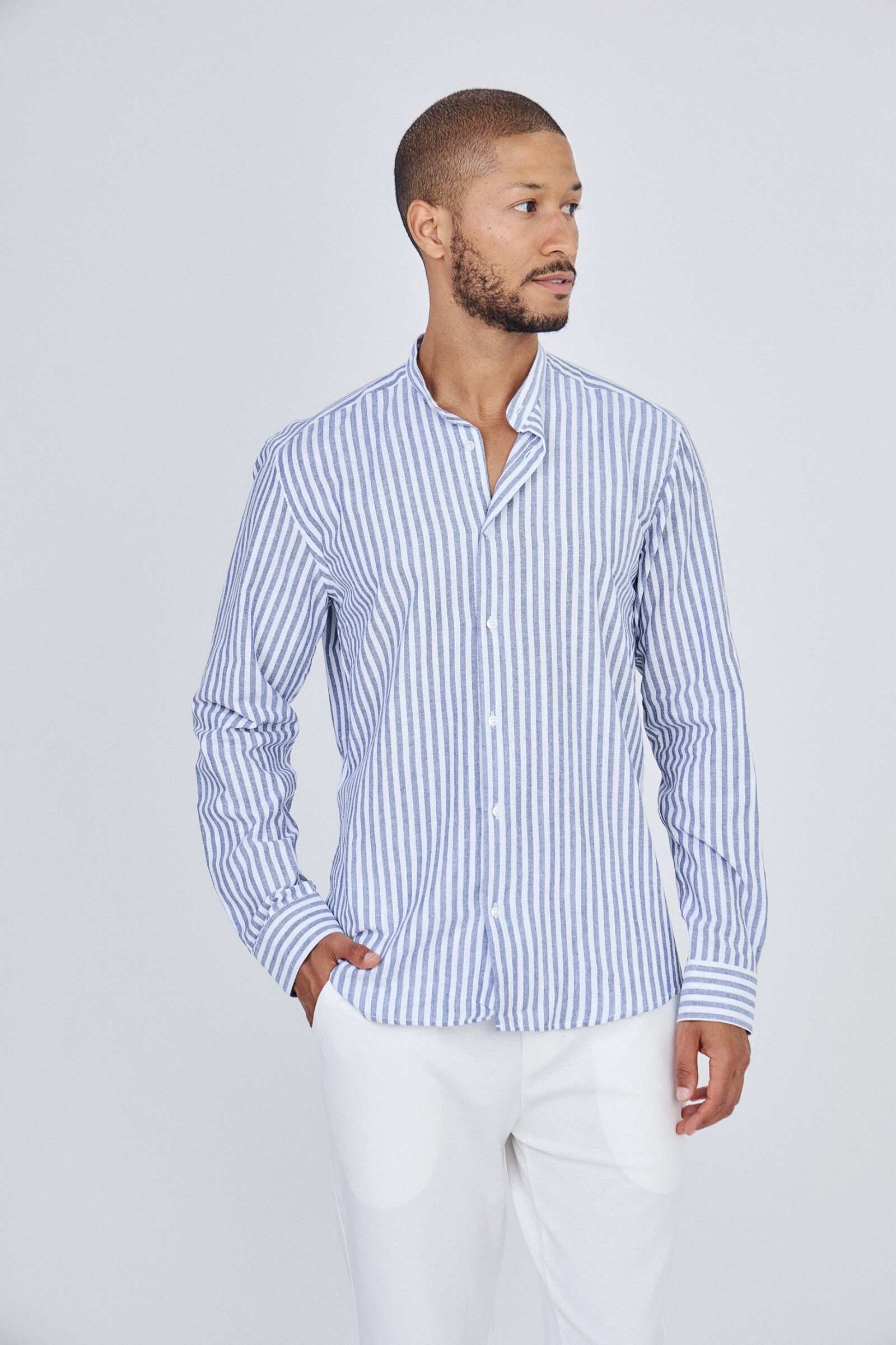 Grossista Kharma - Colletto di camicia a strisce
