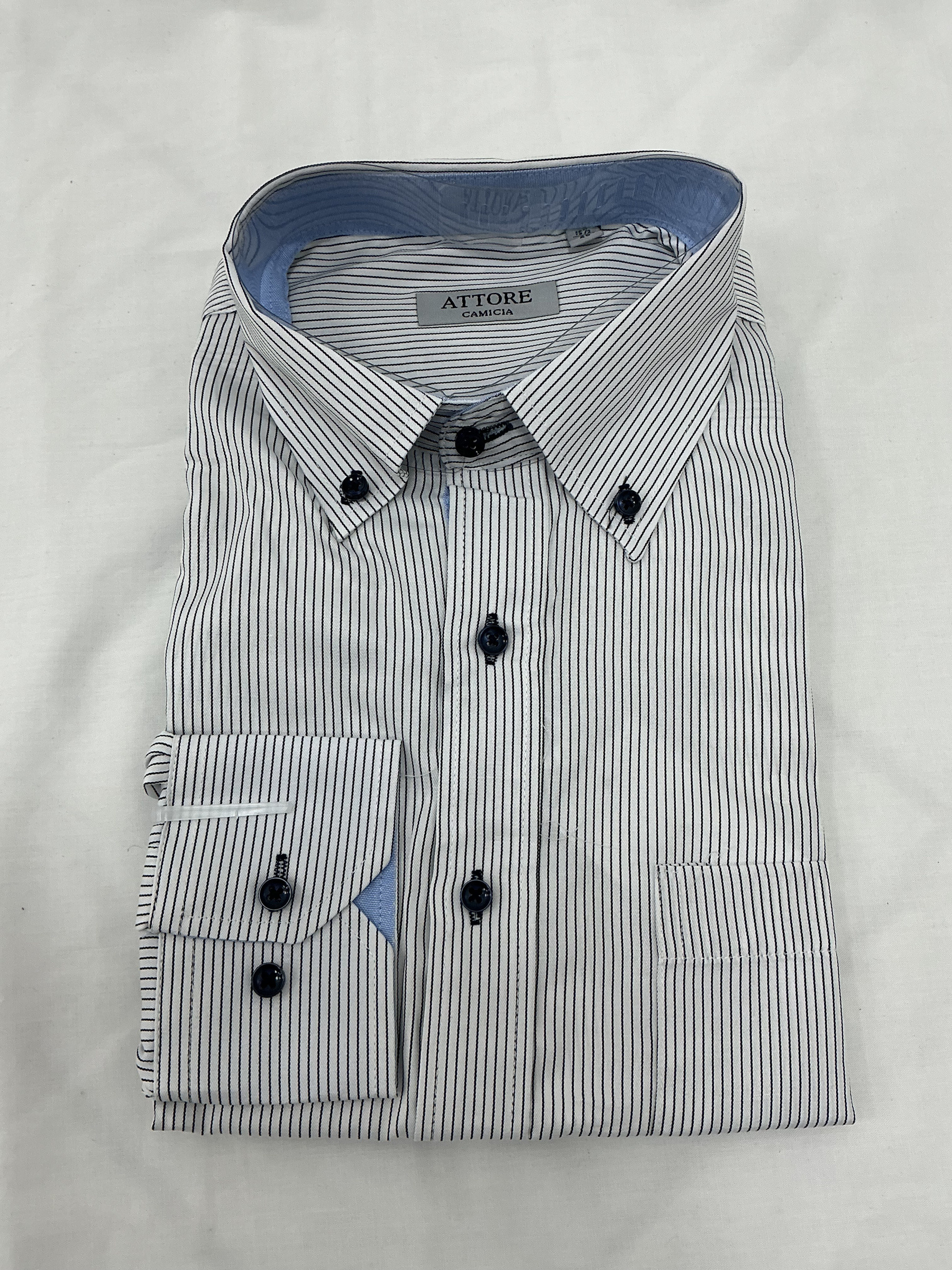 Grossiste KIS₂ - CHEMISE HOMME À RAYURES MANCHES LONGUES VENTE EN LOT TAILLE 39-46