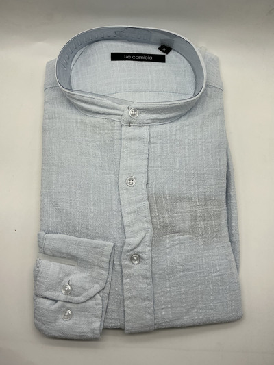 Wholesaler KIS₂ - MEN'S SHIRT IN COMFORTABLE LINEN BLEND MANDARIN COLLAR LONG SLEEVES FRONT BUTTONS SOLID COLOR WITH SIZES Wholesaler KIS₂ - MEN'S SHIRT IN COMFORTABLE LINEN BLEND MANDARIN COLLAR LONG SLEEVES FRONT BUTTONS SOLID COLOR WITH SIZES