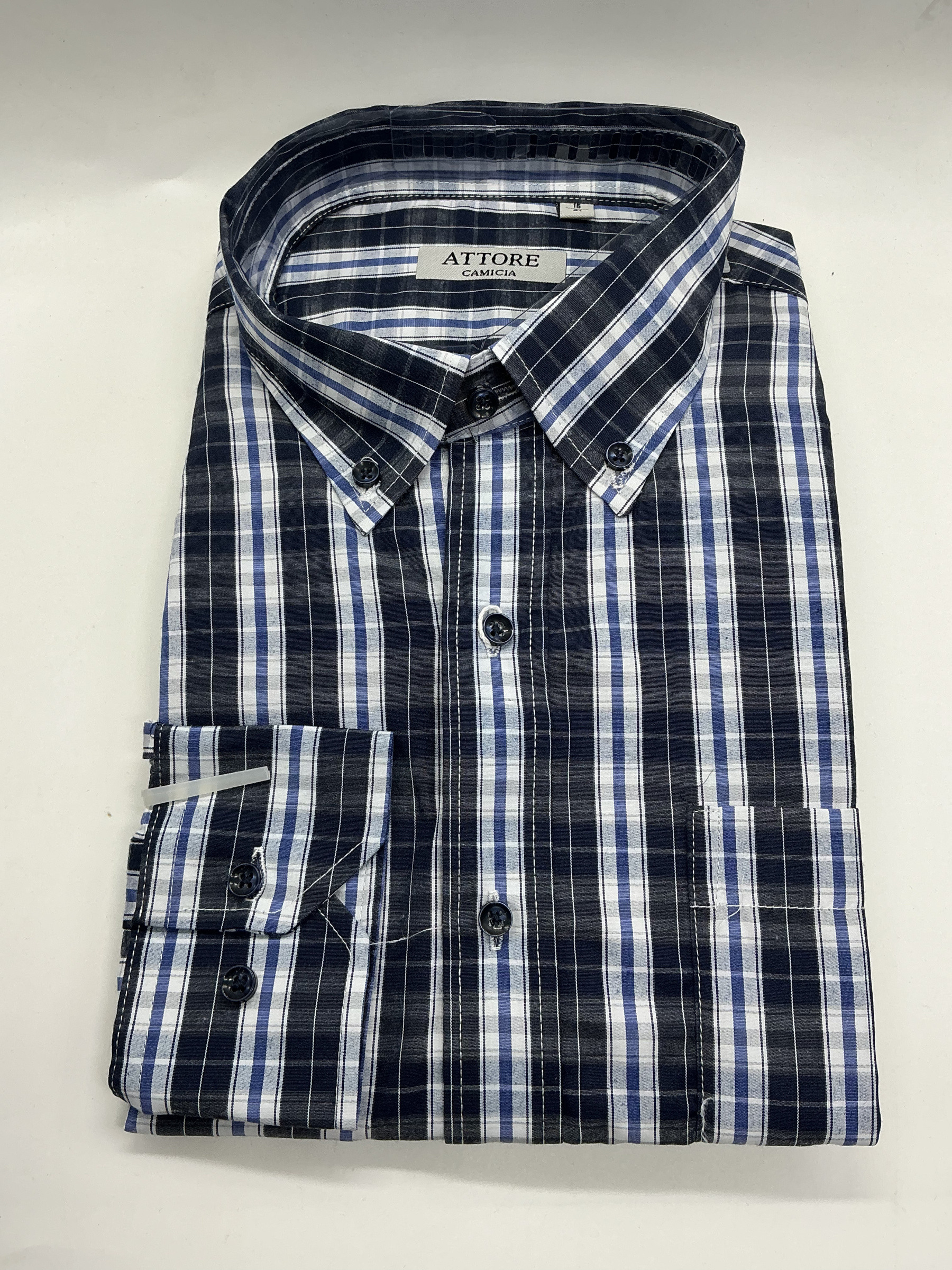 Grossiste KIS₂ - CHEMISE À RAYURES POUR HOMME MANCHES LONGUES VENTE EN LOT TAILLE 39-46