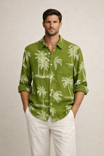 Wholesaler KIS₂ - MEN'S PRINTED SHIRT, LONG SLEEVES WITH COLLAR, AVAILABLE IN SIZES Wholesaler KIS₂ - MEN'S PRINTED SHIRT, LONG SLEEVES WITH COLLAR, AVAILABLE IN SIZES