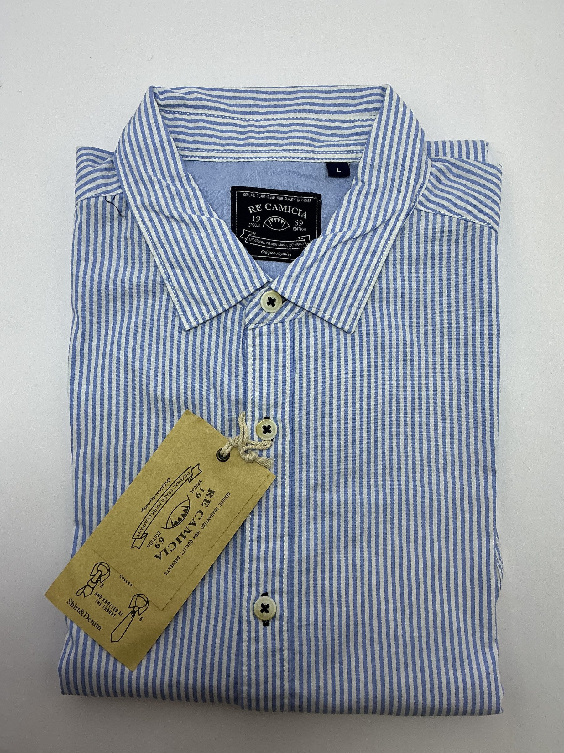 Mayorista KIS₂ - CAMISA DE HOMBRE DE MANGA LARGA CON BOTONES FRONTALES A RAYAS
