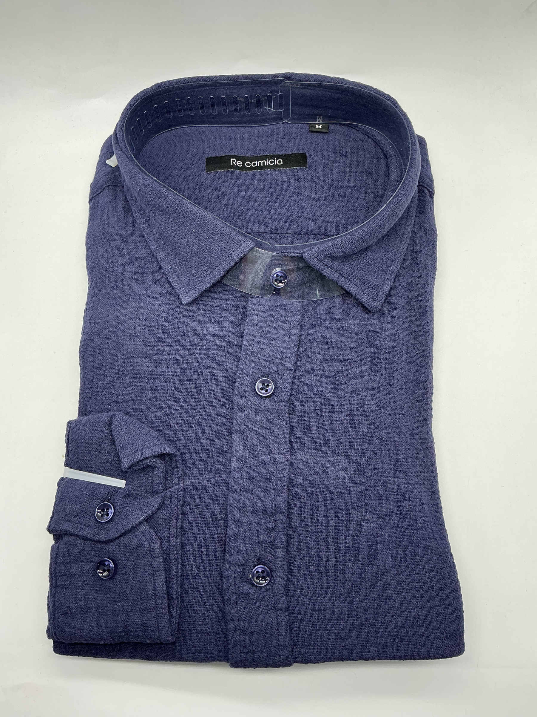 Grossiste KIS₂ - CHEMISE HOMME EN LIN MÉLANGÉ CONFORTABLE AVEC COL COL LONGUE MANCHES BOUTONS FRONTAUX UNIE AVEC LES TAILLES