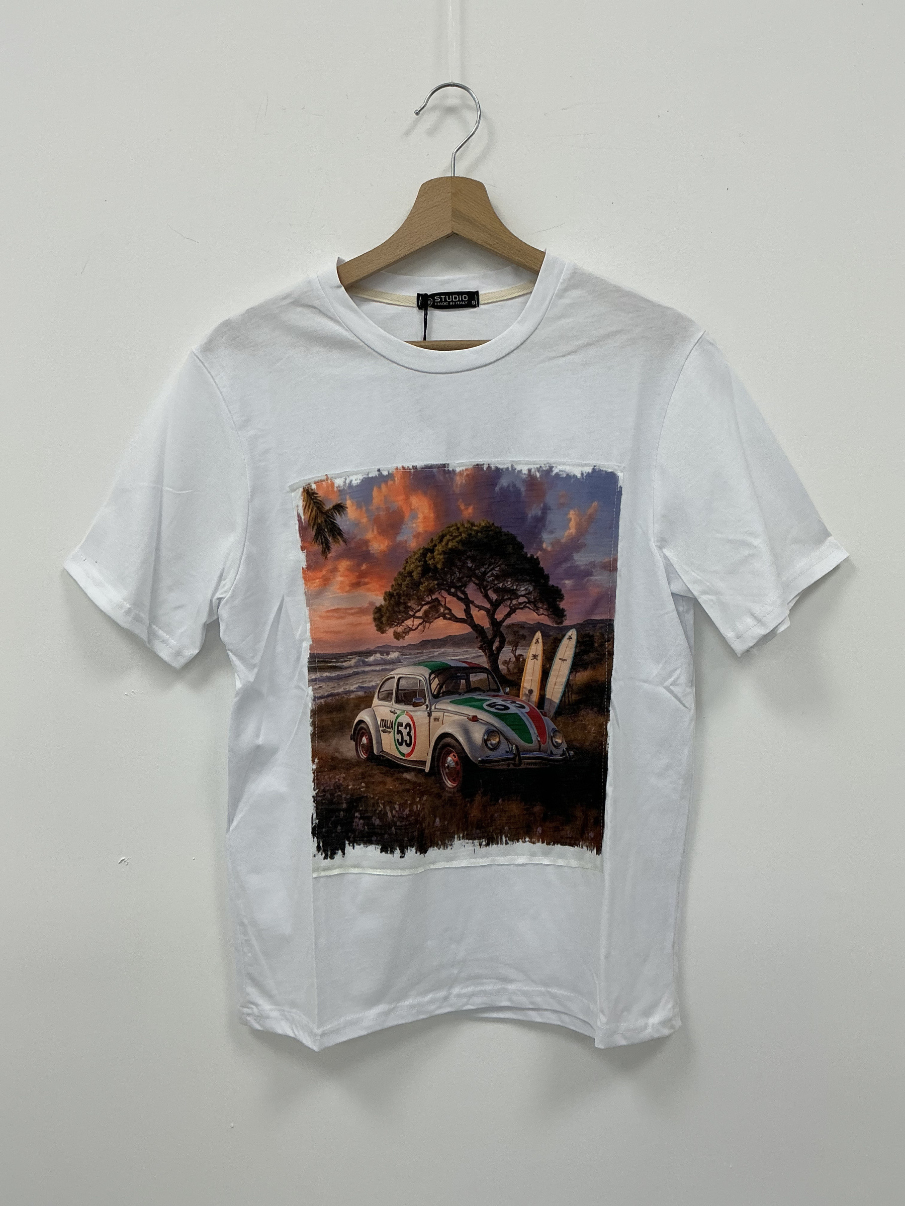 Mayorista KIS₂ - CAMISETA CASUAL PARA HOMBRE CON ESTAMPADO EN TELA MANGA CORTA CUELLO REDONDO CON TALLAS