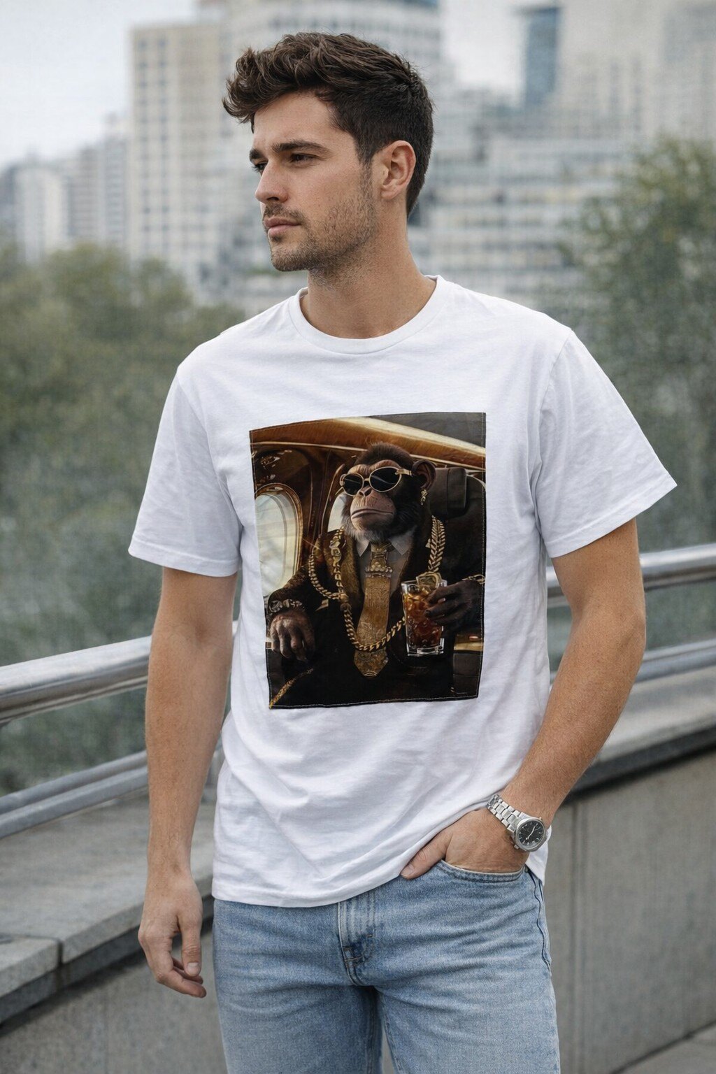 Wholesaler KIS₂ - MEN'S PRINTED T-SHIRT COMFORTABLE AVAILABLE IN SIZES