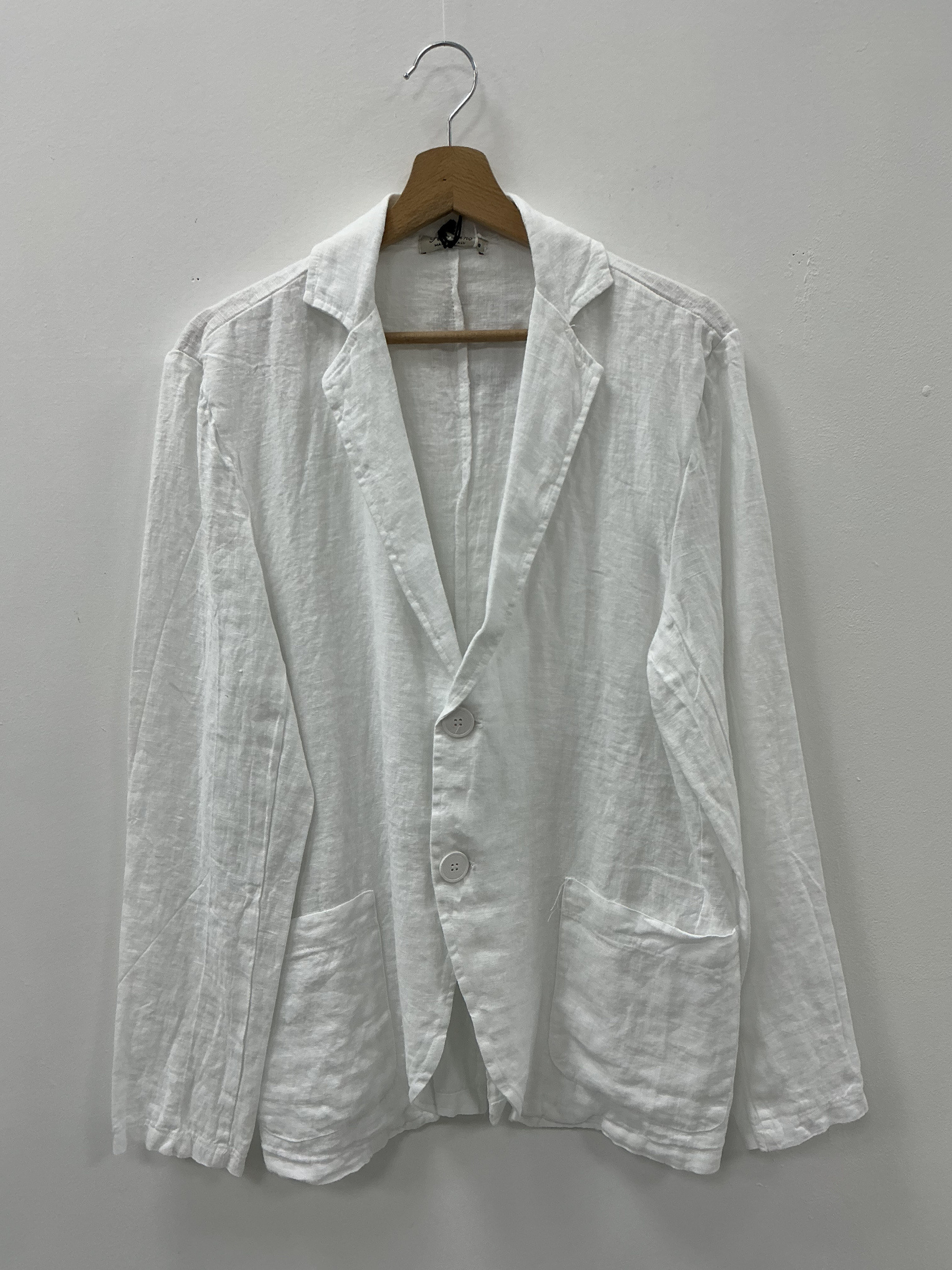 Wholesaler KIS₂ - MEN'S CASUAL LINEN JACKET COMFORTABLE LONG SLEEVE WITH POCKETS AND FRONT BUTTONS V-NECK SOLID COLOR AVAILABLE IN SIZES