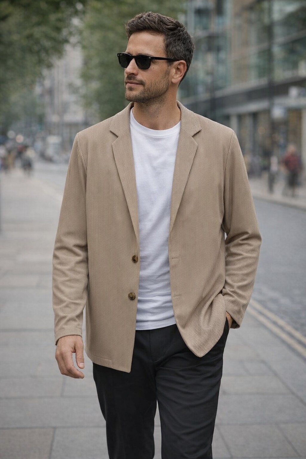 Wholesaler KIS₂ - MEN'S JACKET V-NECK LONG SLEEVE WITH BUTTONS SOLID COLOR WITH SIZES