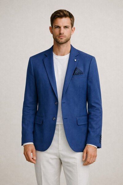 Wholesaler KIS₂ - MEN'S LONG SLEEVE LIGHTWEIGHT ELEGANT JACKET WITH POCKETS IN SIZE Wholesaler KIS₂ - MEN'S LONG SLEEVE LIGHTWEIGHT ELEGANT JACKET WITH POCKETS IN SIZE