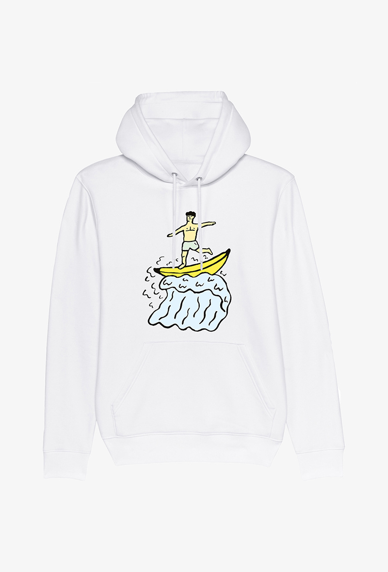 Wholesaler Koloris - Sweat Blanc  - Skate banane