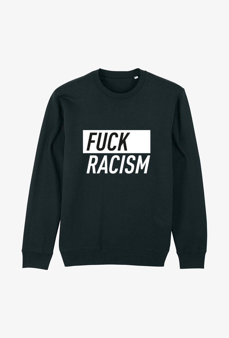 Mayorista Koloris - Sudadera de adulto negro - Joder el racismo