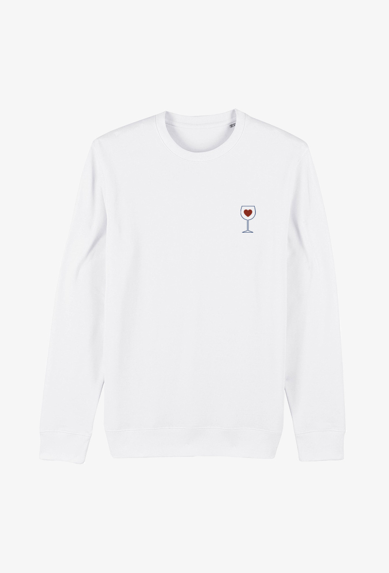 Großhändler Koloris - Erwachsenen-Sweatshirt weiß - Loverwine