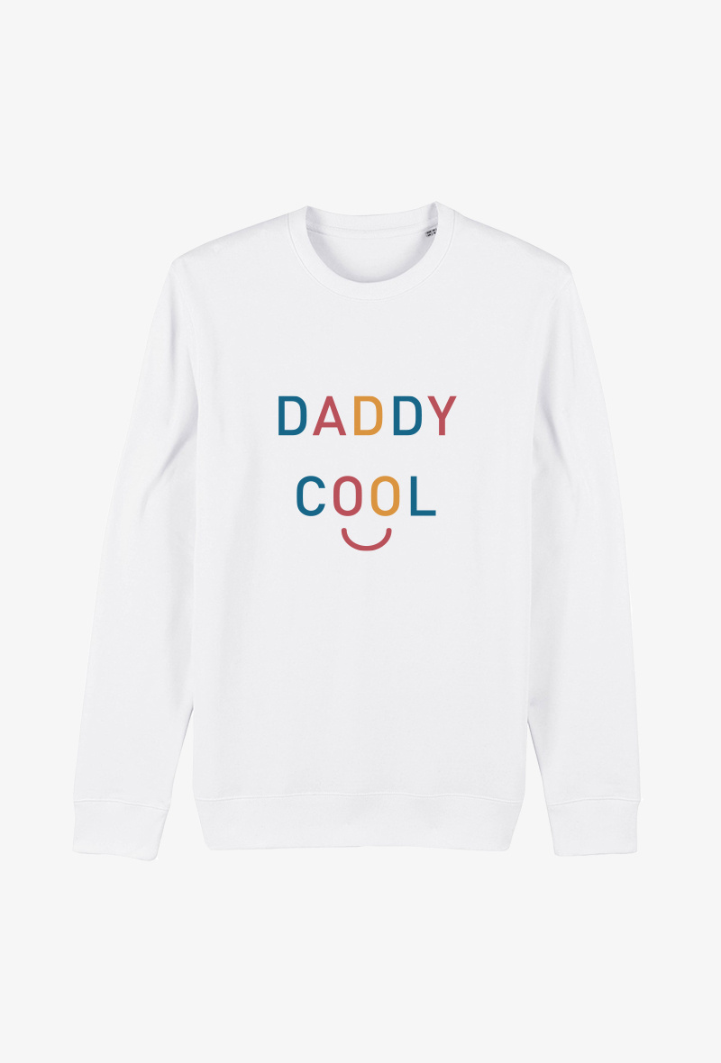 Großhändler Koloris - Erwachsenen-Sweatshirt Weiß - Daddy cool