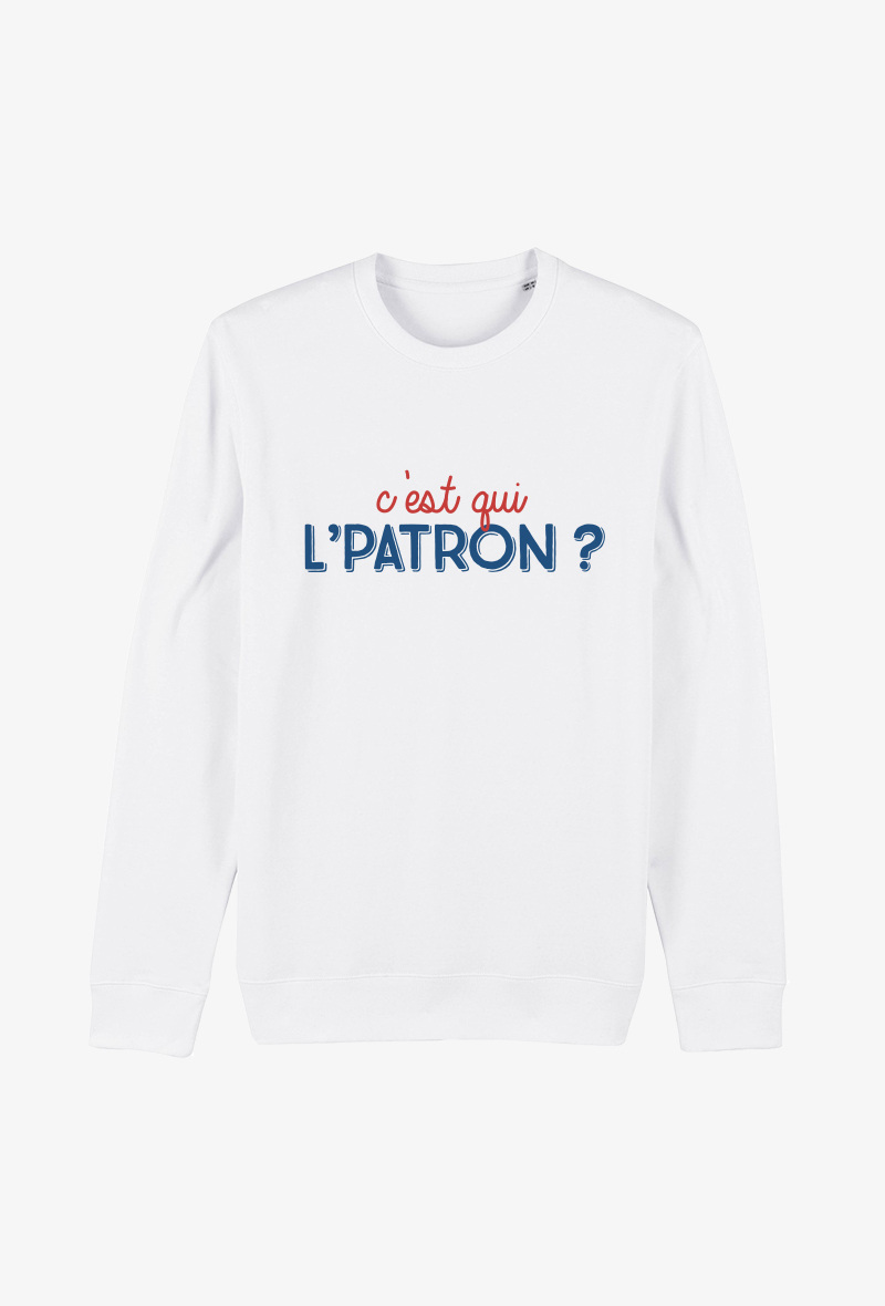 Wholesaler Koloris - Sweat Adulte blanc - C’est qui l’patron