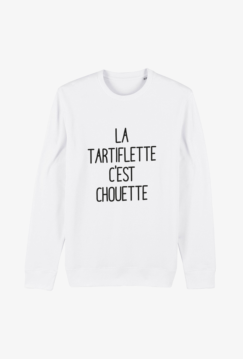 Mayorista Koloris - Sudadera de adulto blanca - La tartiflette es genial