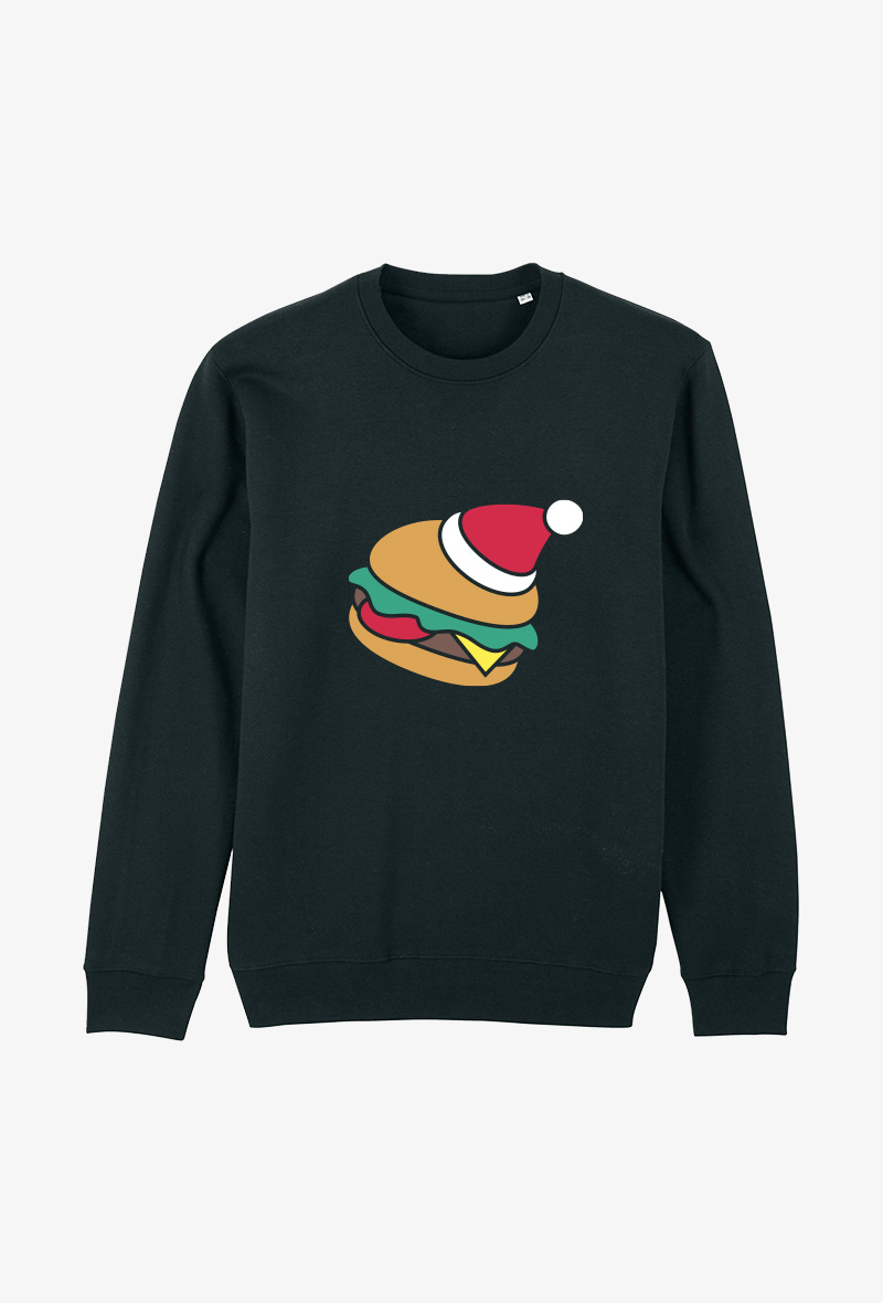 Wholesaler Koloris - Sweat Adulte Noir - Burger noël