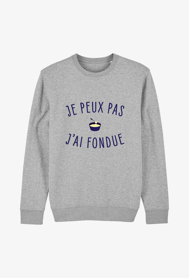 Wholesaler Koloris - Sweat Adulte gris - Je peux pas j'ai fondue