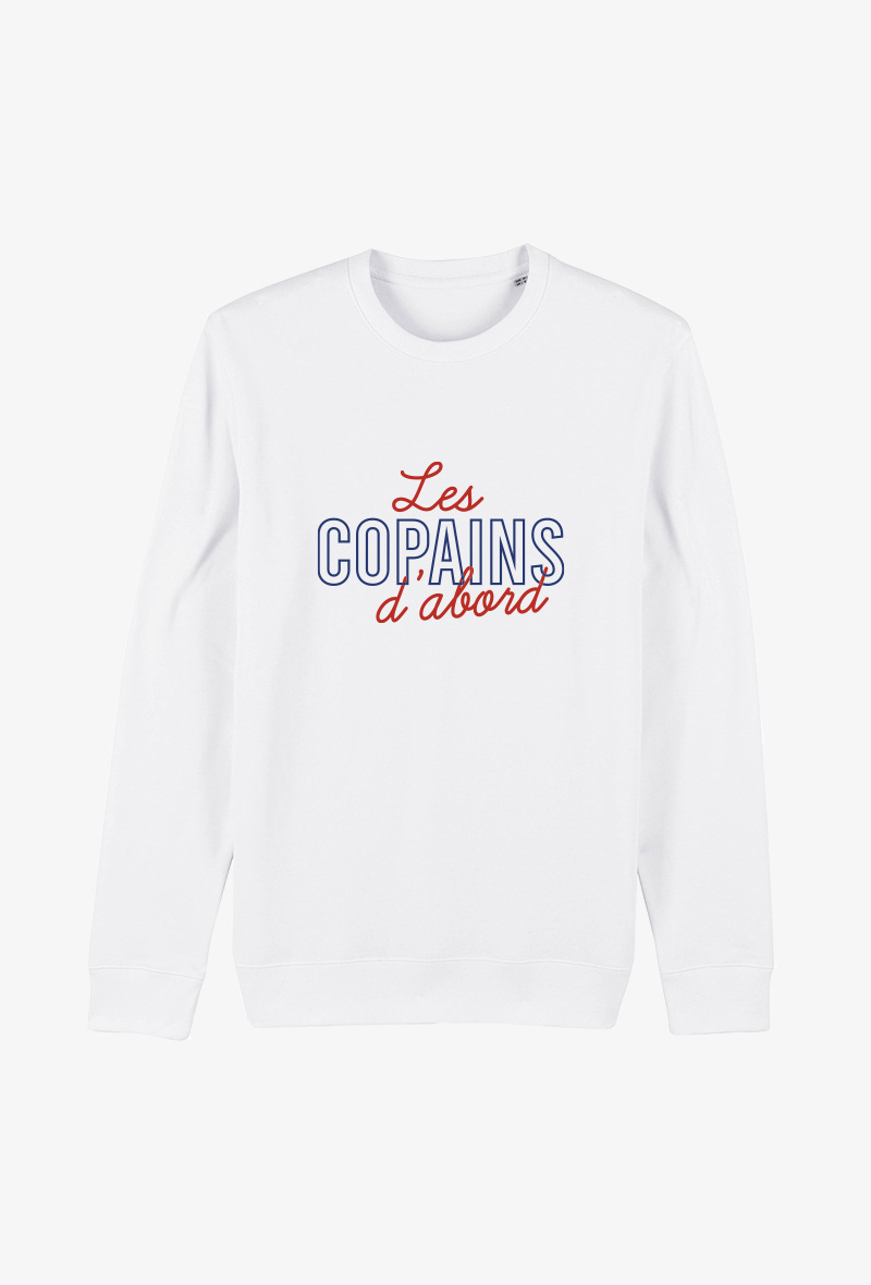 Wholesaler Koloris - Sweat Adulte Blanc - Les copains d'abord