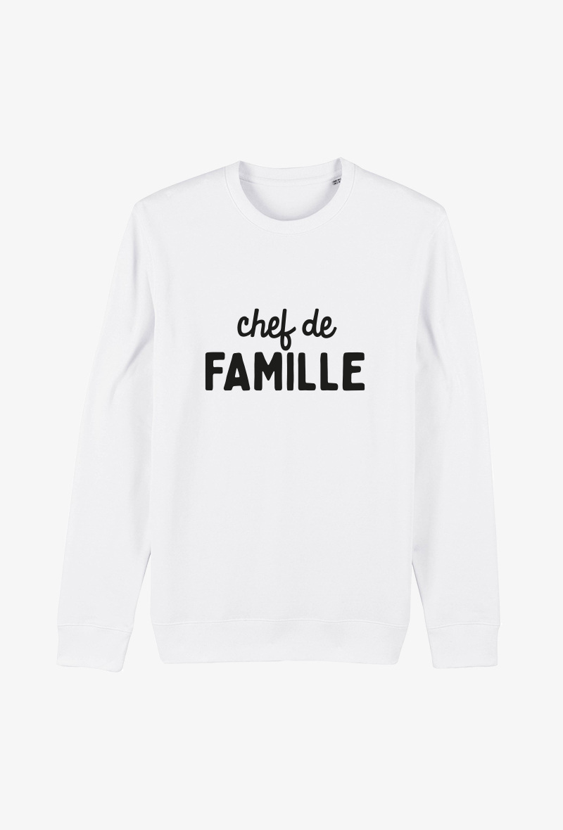 Wholesaler Koloris - Sweat Adulte Blanc - Chef de famille
