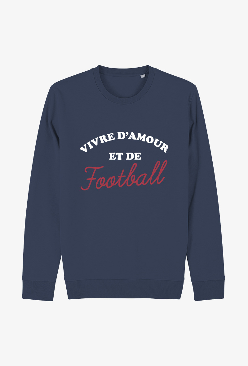 Wholesaler Koloris - Sweat Adulte - Vivre d'amour et de football